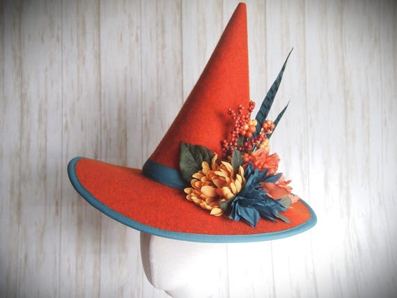 NEW Merino Wool Felt Witch Hat, Size 20.5"