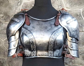 Ciri Witcher video-game Set, Cuirass and Shoulders Zireael Armor/The breast and the back plates and pauldrons/handcrafted/custom made
