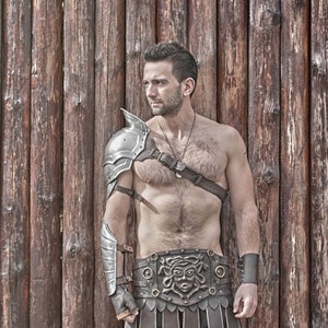 Steel Armor Pauldron for Gladiator Metal Cosplay Shoulder LARP