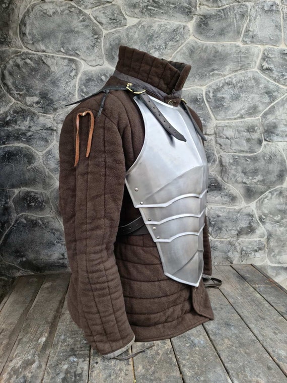 Viking Warrior Costume Chest Armor Cosplay Leather Vest Medieval