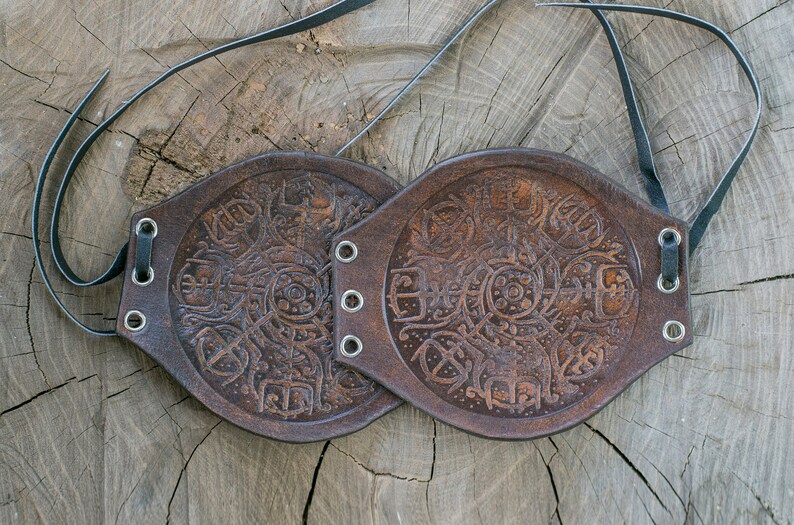 Vikings Compass Amulet Bracelet Vegvisir Leather Cuff Etsy