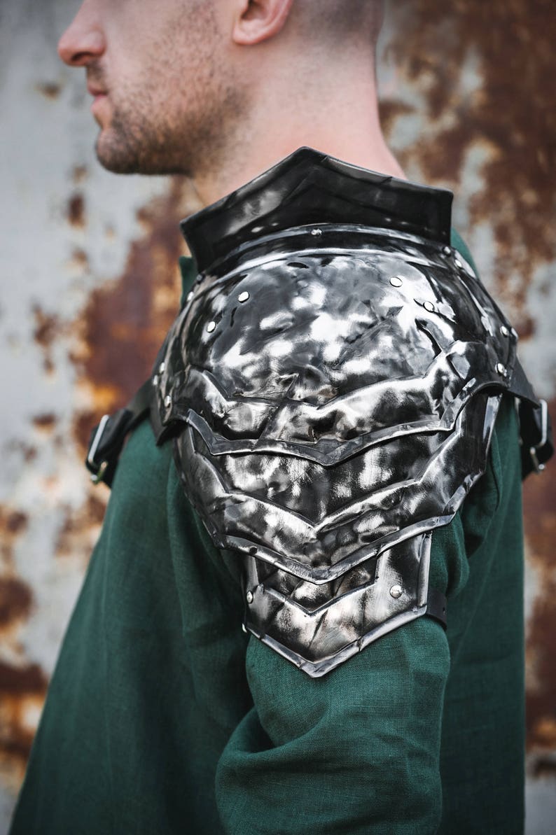 Steel Armor Pauldron for Gladiator Metal Cosplay Shoulder Etsy