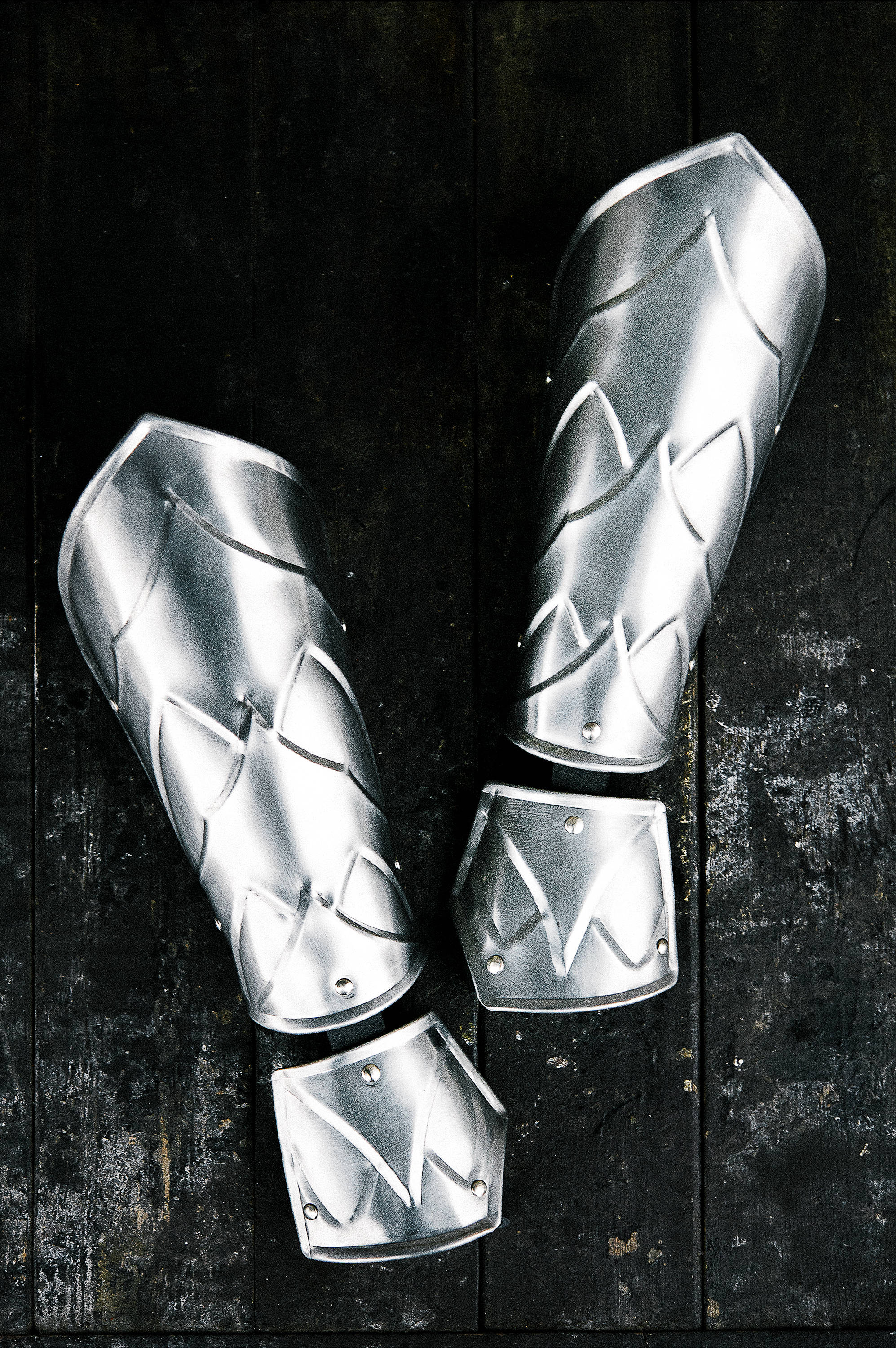 Blackened Steel Pair of Bracers Dwarven Armor for Arm Etsy Canada