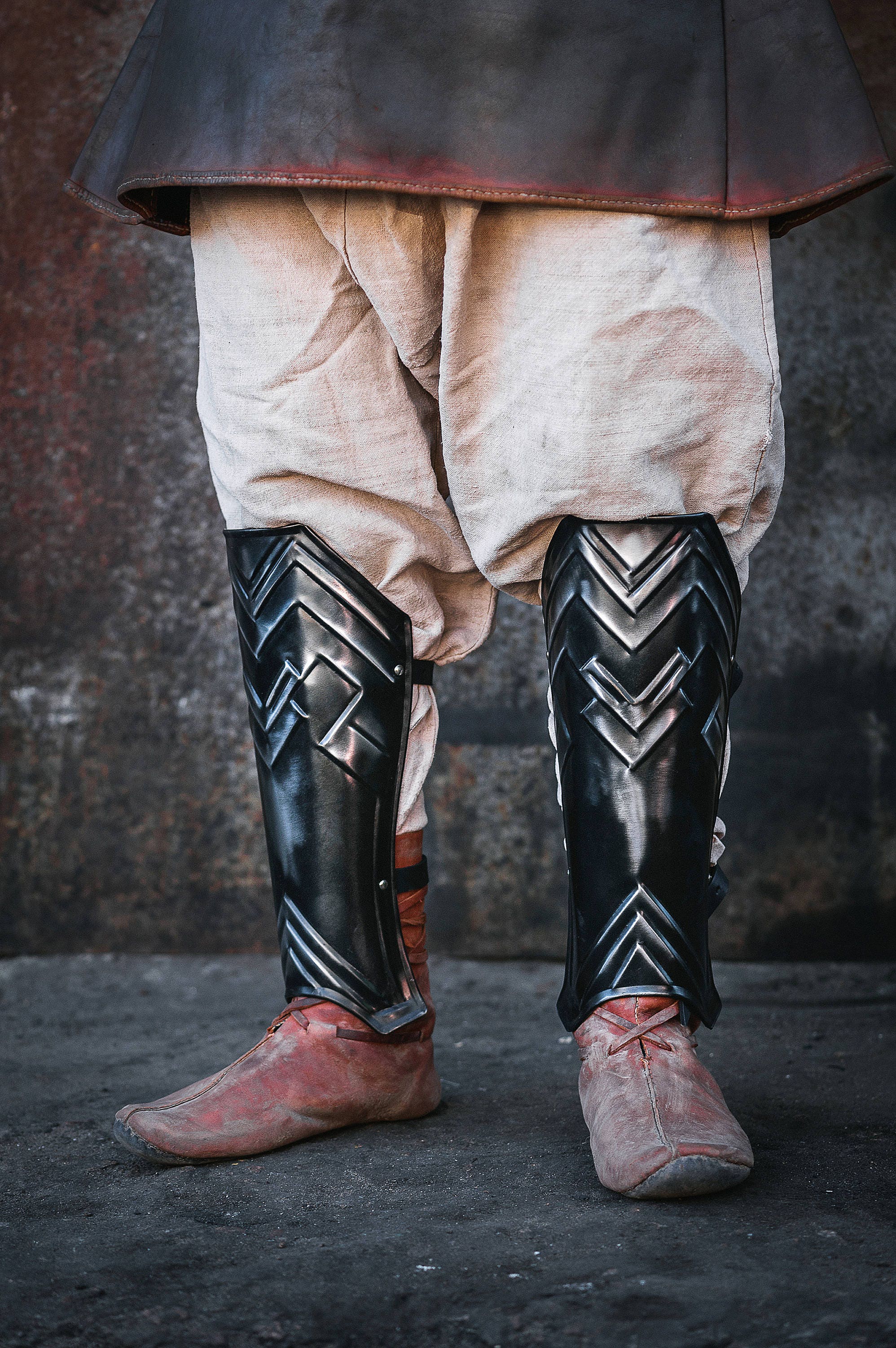LARP Dwarven Leg Greaves Steel Armor of Dwarf Pair LARP Etsy