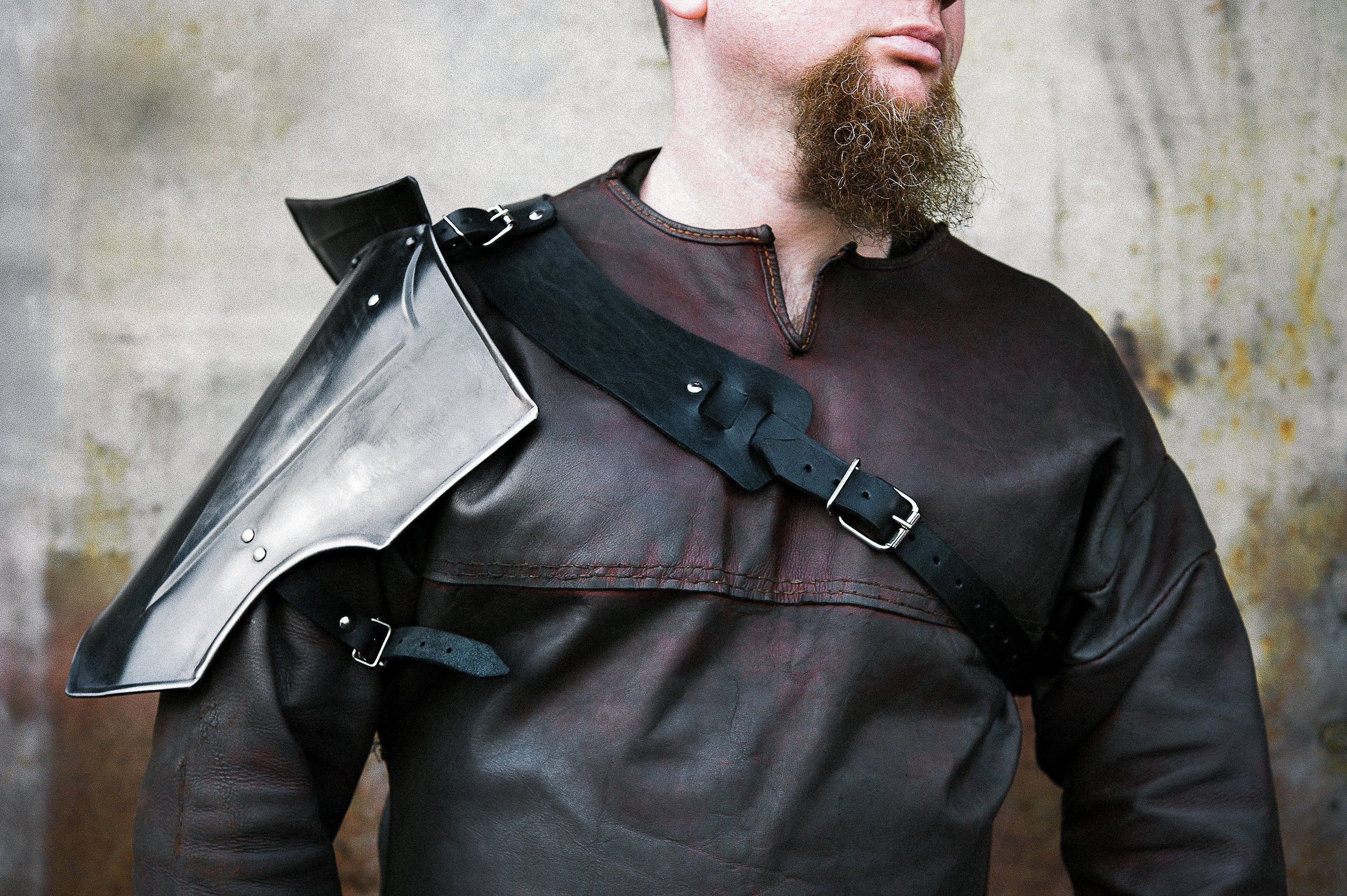 Pauldron armor single pauldron for gothic knight fantasy Etsy