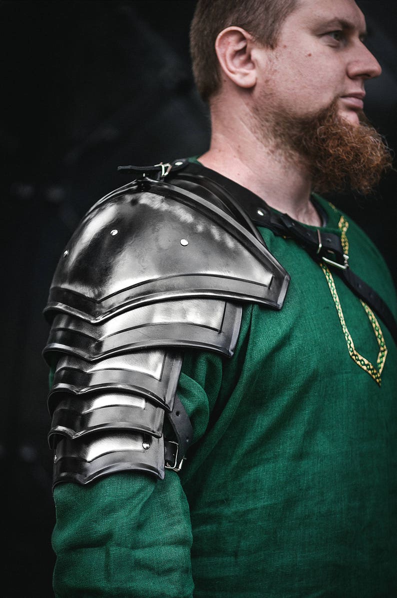 Single pauldron shoulder armor for medieval cosplay larp Etsy