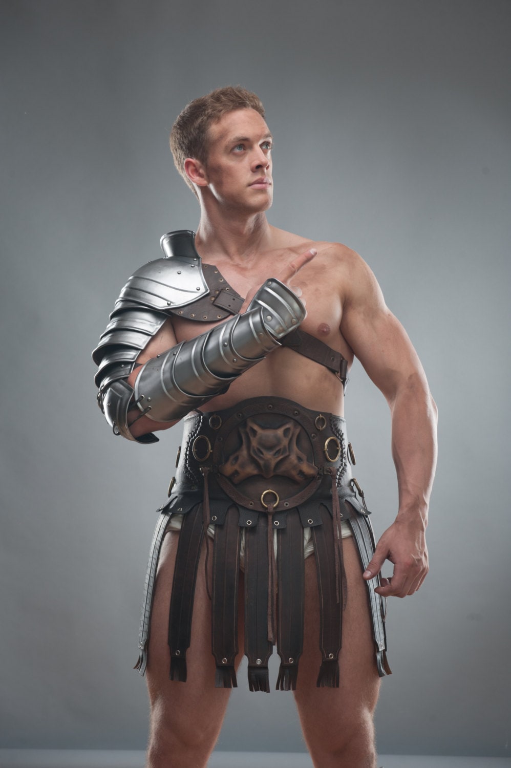 Accessoires Riemen & bretels Riemen #DK2042 Cosplay LARP Reenactment Roman Gladiator Belt Studded War Skirt for SCA 
