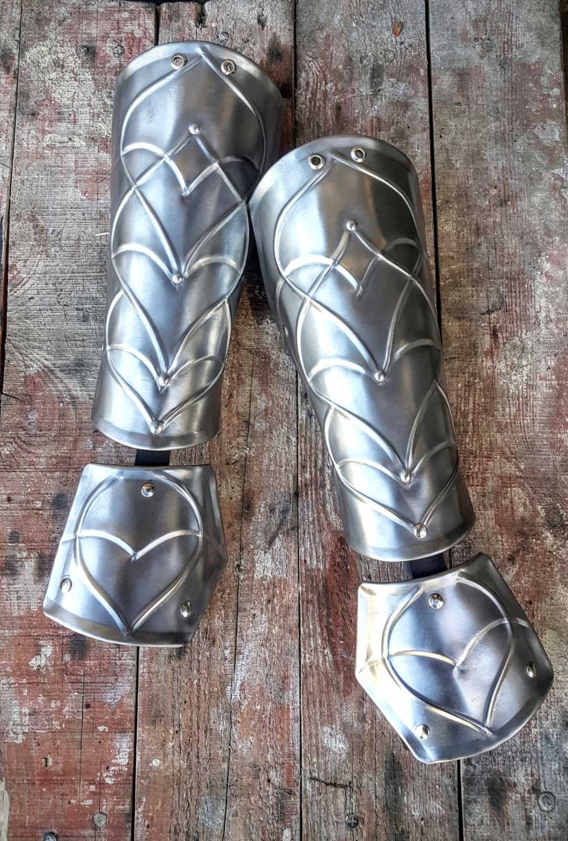 Pair of Elven steel bracers fantasy larp armor medieval Etsy