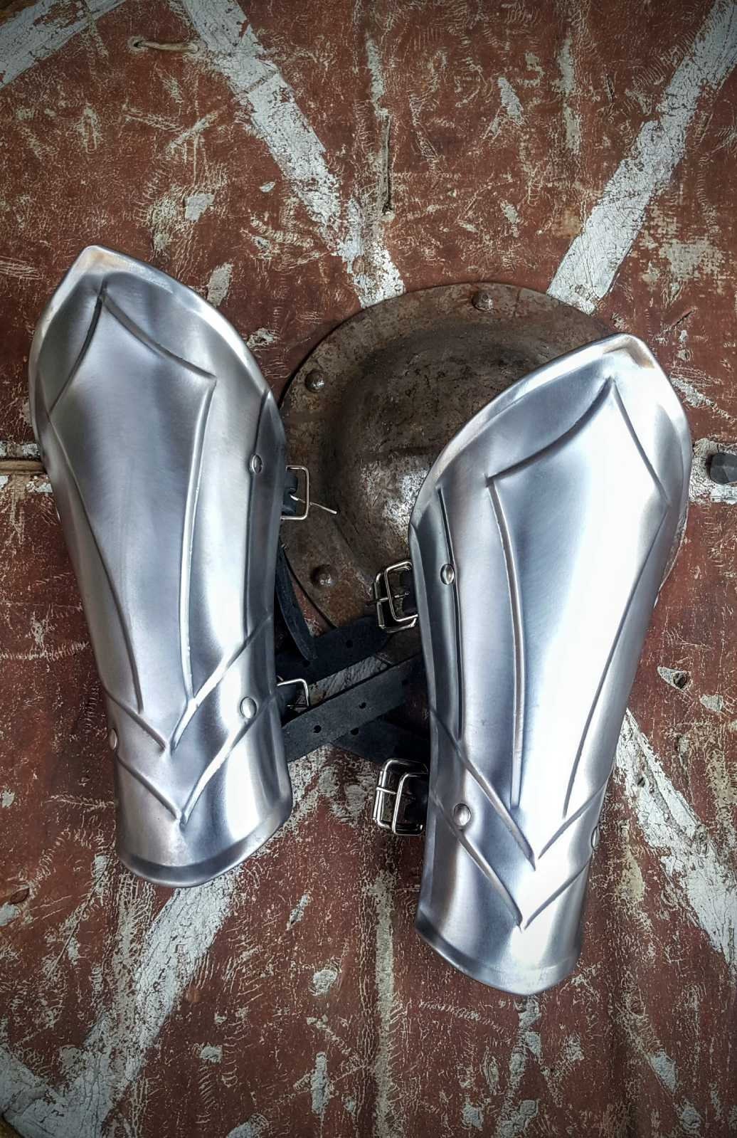 Pair of steel bracers fantasy warrior costume medieval Etsy