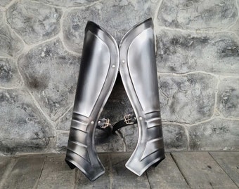 Spartacus Leg Greaves - Steel Armor - Functional Warrior Armour - Pair of LEG PROTECTION - Metal Leg Greaves - handcrafted custom made