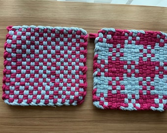 Handmade colorful cotton potholders