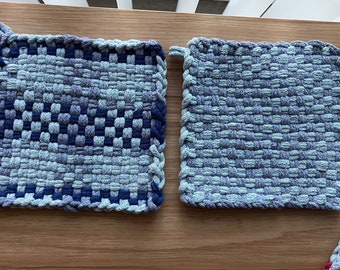 Handmade colorful cotton potholders