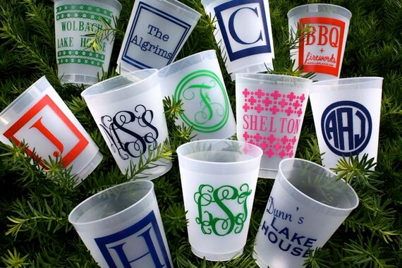 16 Oz Monogrammed / Personalized Shatterproof (frosted) Cups - Etsy