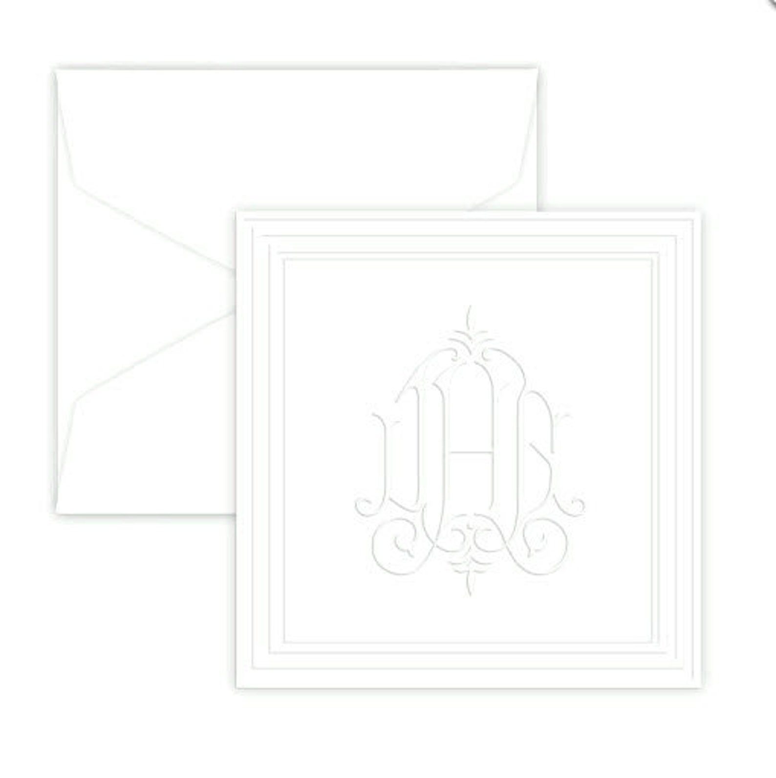 Embossed Gift ENCLOSURE CARDS Monogrammed or Name Etsy