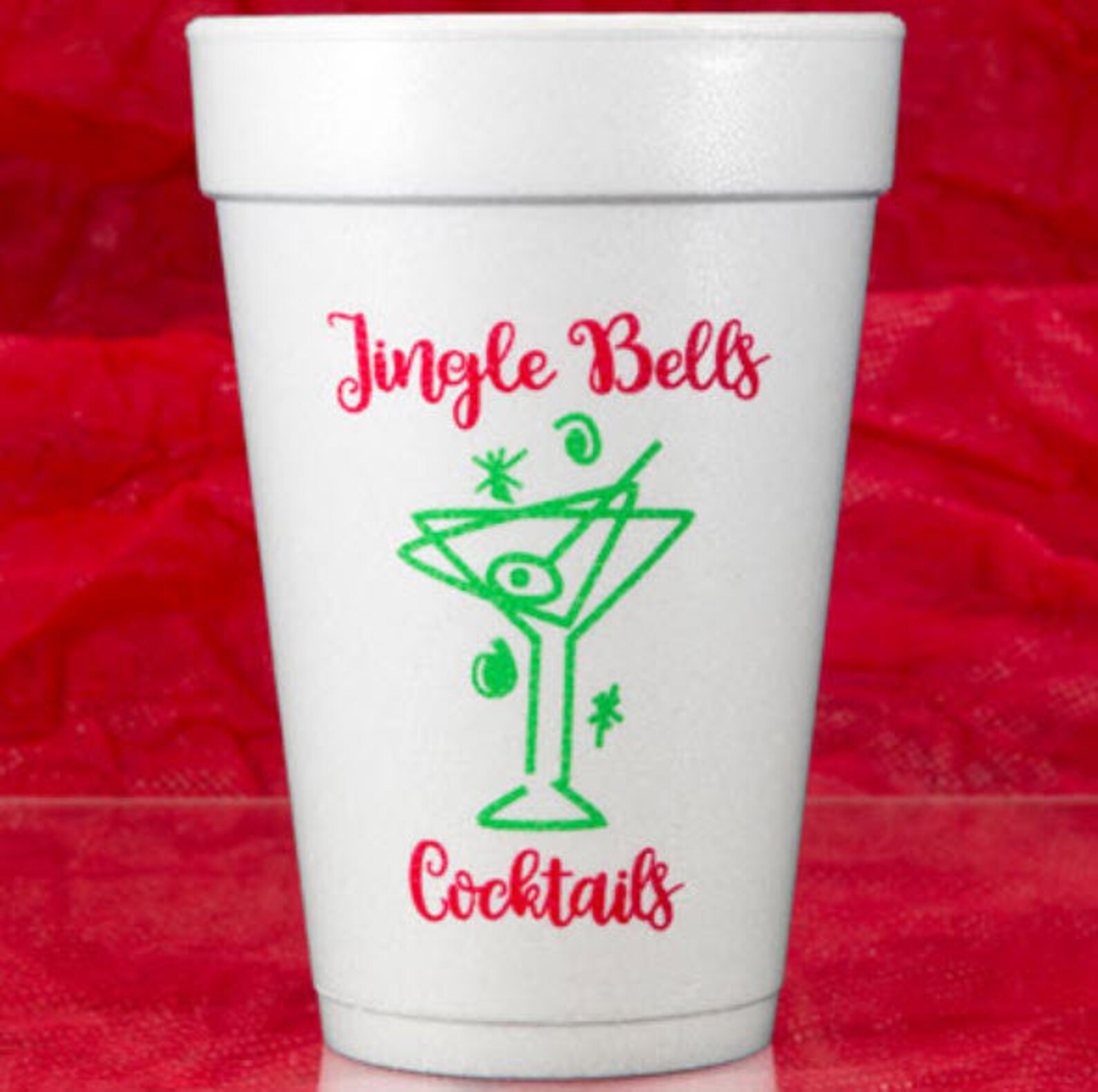 60 Christmas Cups 16 oz Foam Cups Etsy