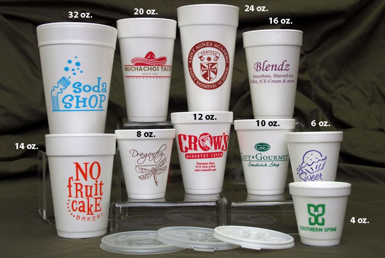 20 Oz Monogrammed / Personalized Styrofoam Cups Etsy