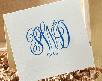 Raised Ink Monogrammed Gift Enclosure Cards