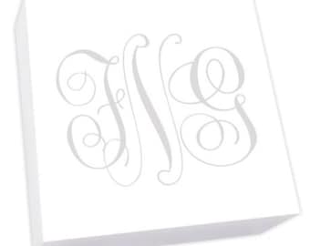 Watercolor Monogram Memo Square REFILL ONLY