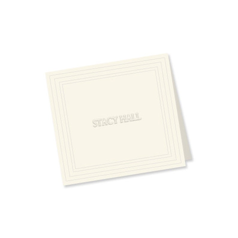 Embossed Gift ENCLOSURE CARDS Monogrammed or Name Etsy