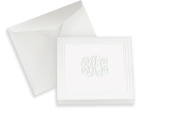 Embossed Gift ENCLOSURE CARDS - Monogrammed or Name