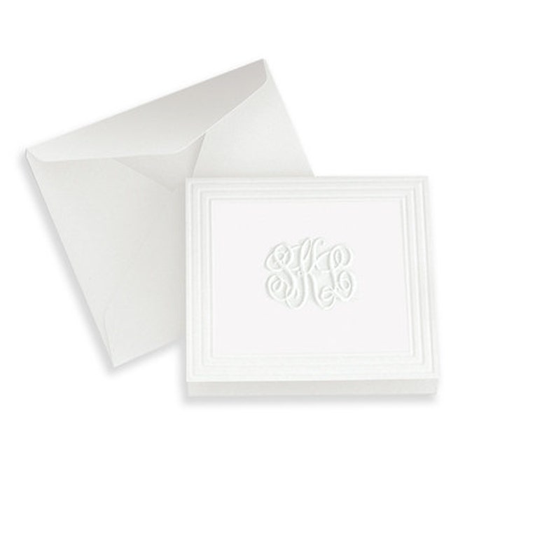 Embossed Gift ENCLOSURE CARDS Monogrammed or Name Etsy