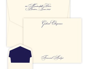 Personalized Script Flat Note Cards