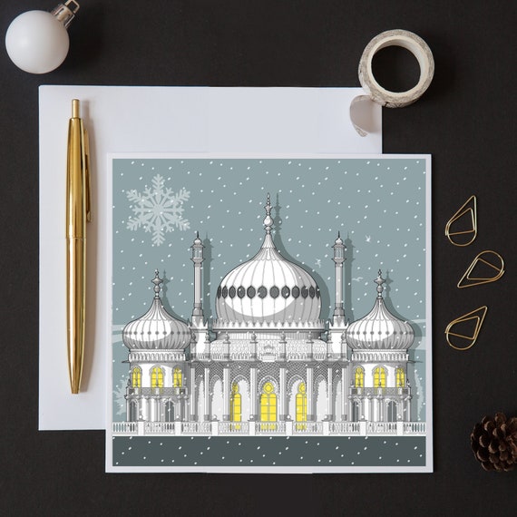 Brighton Pavilion Christmas Card Christmas Card Brighton Etsy