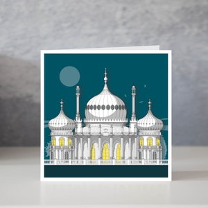 Brighton Royal Pavilion Card, Brighton-wenskaart, kaart voor architect, Brighton and Hove Card, architecturale kaart, Brighton Architecture