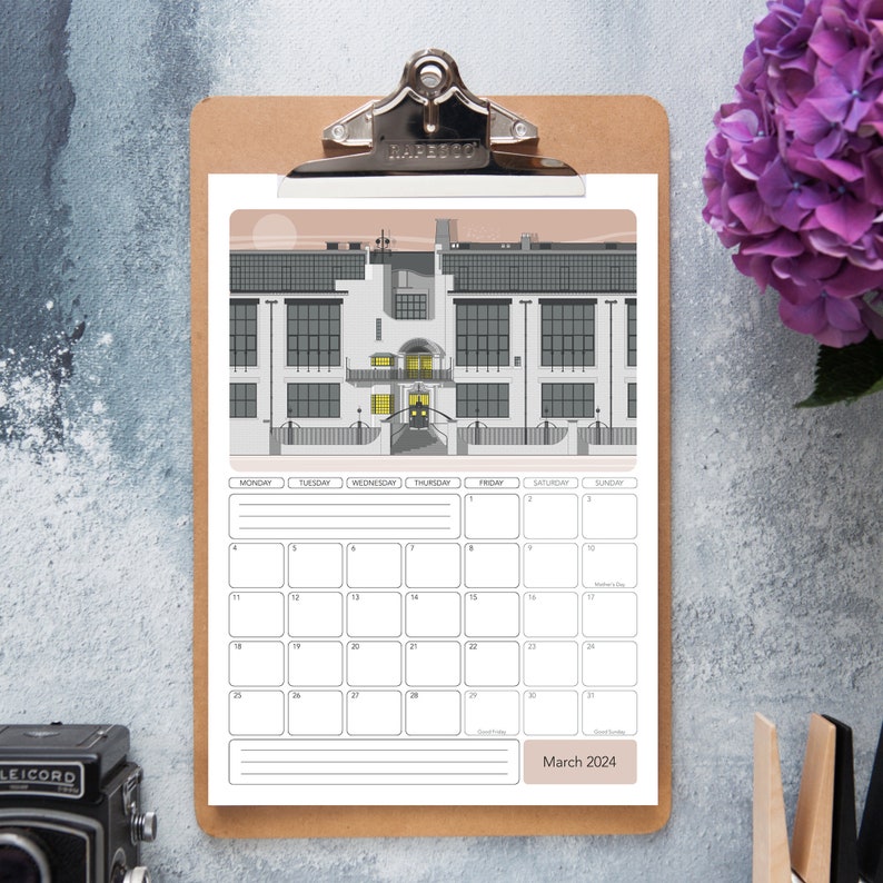 20th Century Architecture 2024 Calendar 20th Century Etsy Ireland