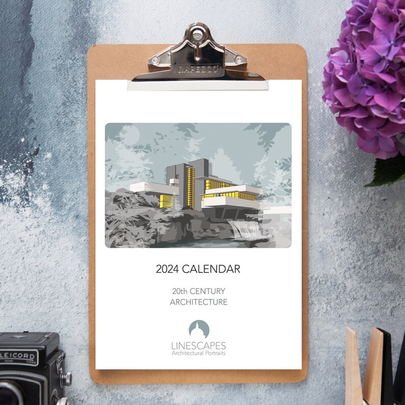 20th Century Architecture 2024 Calendar 20th Century Etsy Ireland