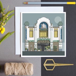 Karta Domowa Michelin: Ilustracja architektury Londynu w stylu art déco zdjęcie 2