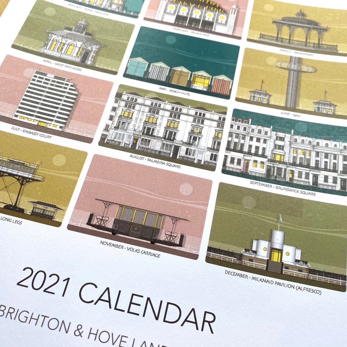 Brighton 2021 Calendar 2021 Calendar with Brighton | Etsy