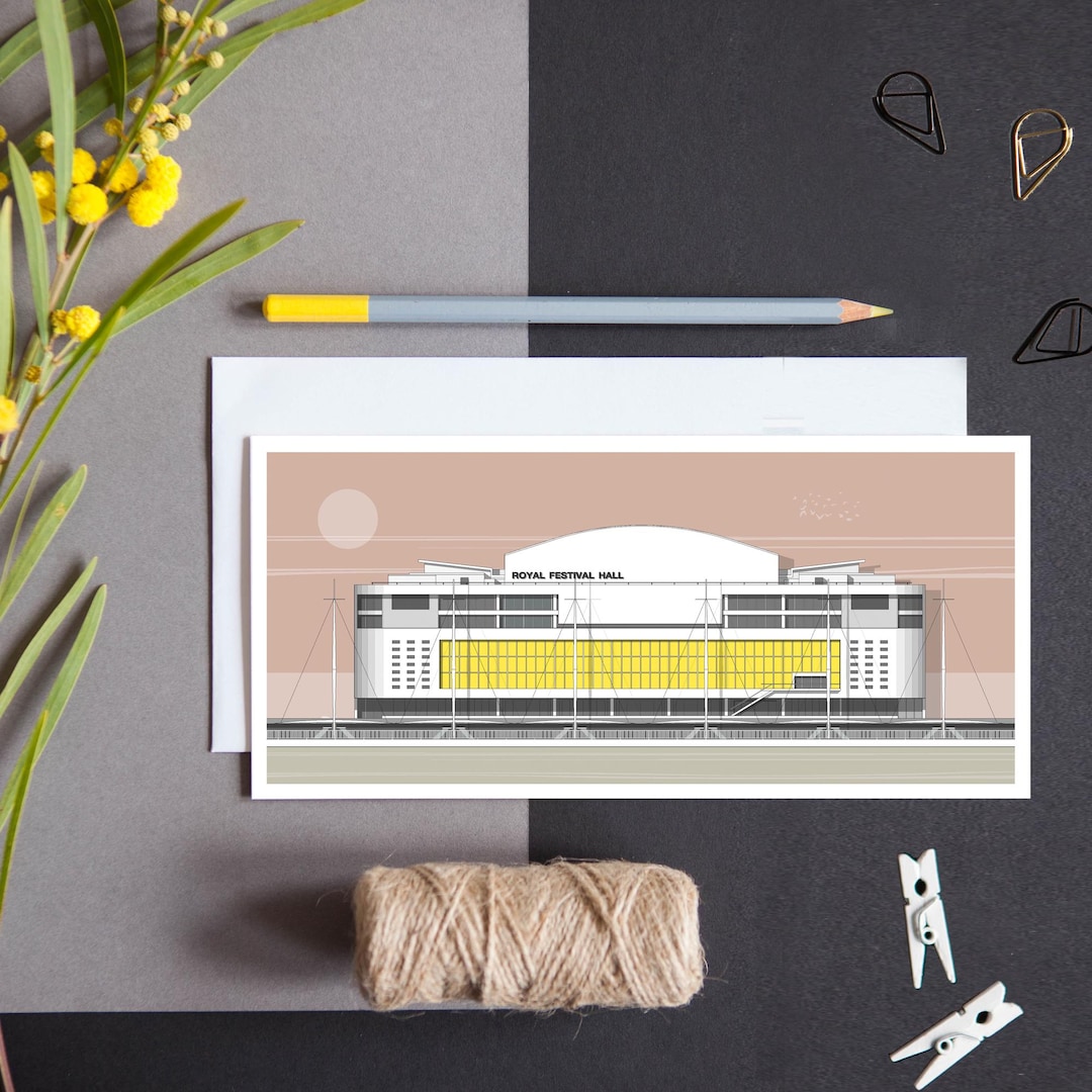 Royal Festival Hall modernist greeting card