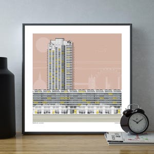 Barbican London Print: Limited Edition Brutalist Architecture Illustration