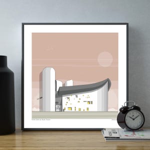 Notre Dame du Haut Print: Le Corbusier Architecture, Modernist Art