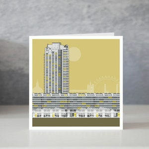 Barbican Centre / Greetings Card / Notecard / London Architecture / Brutalist Print / Architectural Illustration