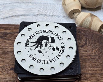 Probably Just Gonna Jingle Some Of The Way. I'm Tired Patches Crochet Beanies ~ Cozies ~ Ear warmers ~ Knit Hats