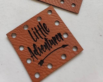 Little Adventurer Arrow Faux Leather  Knitting Patches - BABY Knit Hat Patch! Blanket Patches! Crochet Beanie Tag! Cup Cozy Patches!