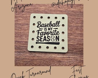 Baseball Is My Favorite Season Faux Leather Patches Crochet Beanies ~ Cozies ~ Ear warmers ~ Knit Hats ~ Sports Baseball