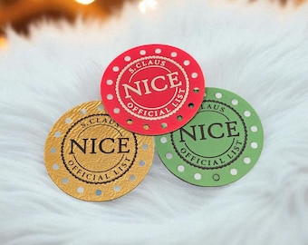 S. Claus Nice List Faux Leather Patch: Christmas Knit & Crochet