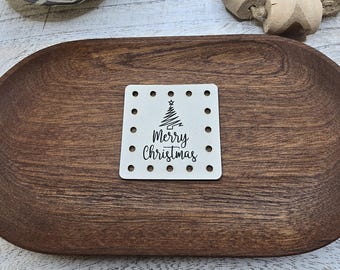 Merry Christmas Faux Leather Patches Crochet Beanies ~ Cozies ~ Ear warmers ~ Knit Hats