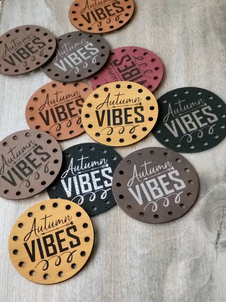 Autumn Vibes Faux Leather Patches: Crochet, Knit, & Sewing