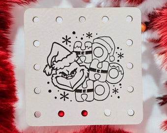 Ho HO HO Grinch  PATCH! Knit Hat Patch!  Crochet Beanie Patch!  Cup Cozy Patch! Christmas! Holiday! Cup Cozy Patch! Ear Warmer Patch!