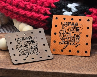 Eagles Faux Leather Patches: Crochet & Knit Project Embellishments