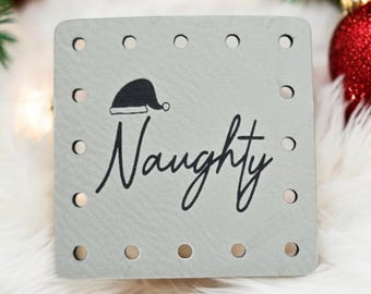 Naughty Patch!  Blanket Patches! Knit Hat Patch! Crochet Beanie Patch! Cup Cozy Patches! Winter! Christmas
