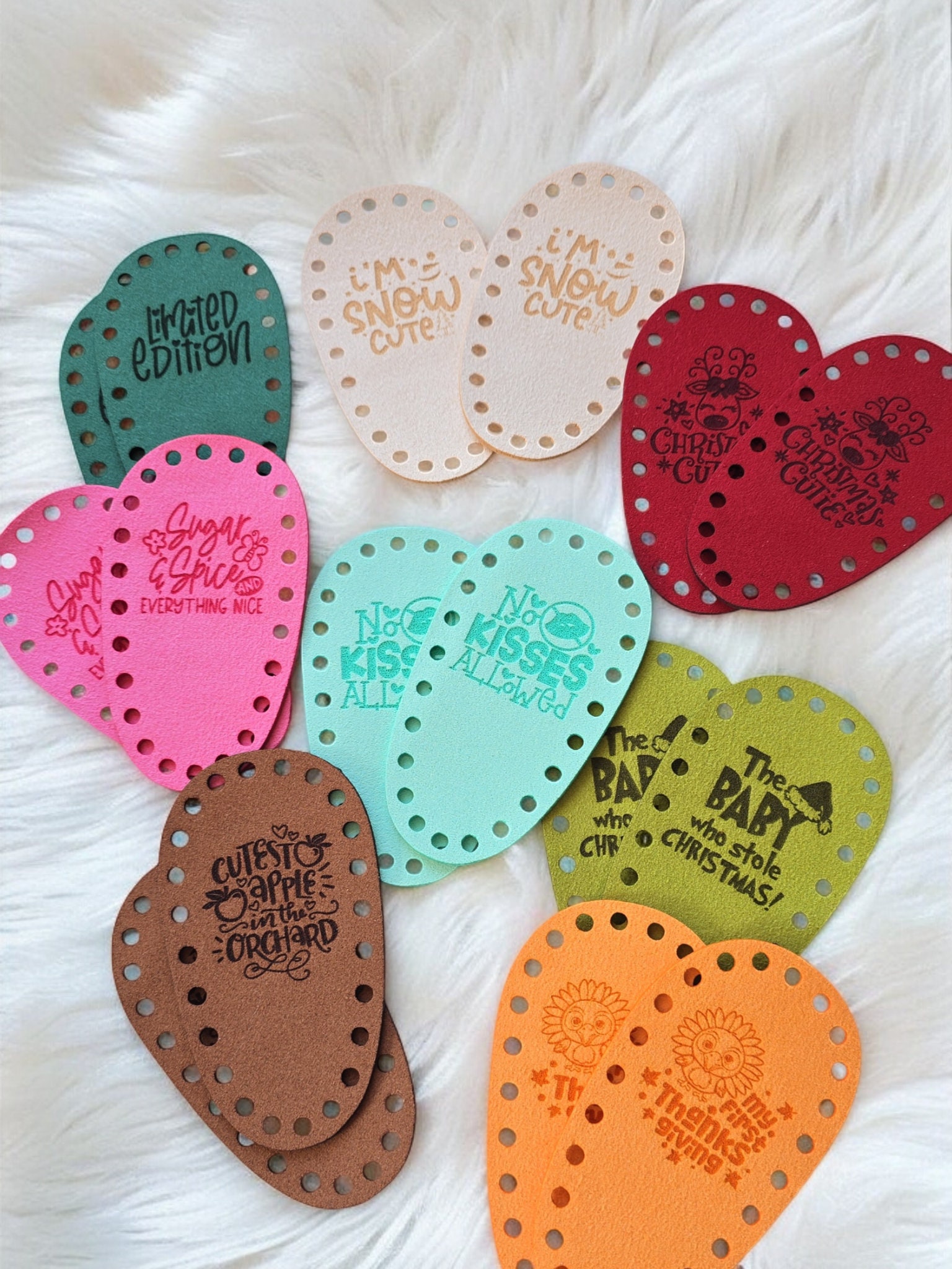 Microsuede Baby Bootie Soles: Crochet Shoe Supplies, Preemie-12 Months, Laser Engraved
