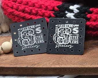 Steelers Faux Leather Crochet Project Patches: Vegan-Friendly