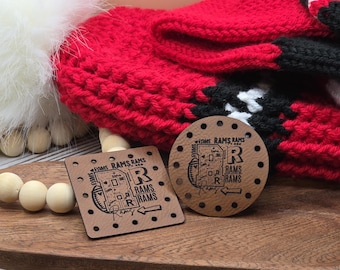 Rams Faux Leather Patches: Crochet & Knit Project Embellishments