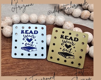 Read Your Heart Out Faux Leather Patch:  Book Reading Theme Sew-On Patches (3 Sizes)