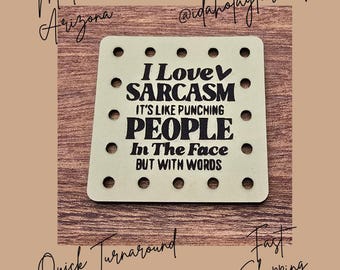 I Don't Know How To Put This Nicely So I Won't Faux Leather Patches Crochet Beanies ~ Cozies ~ Ear warmers  ~ Funny